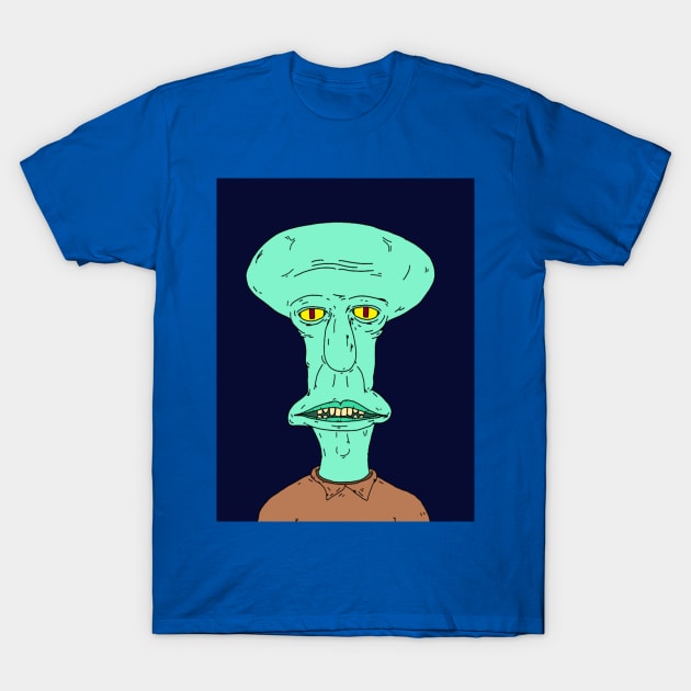 Squidward Mugshot T-Shirt by The Warlock's Shack